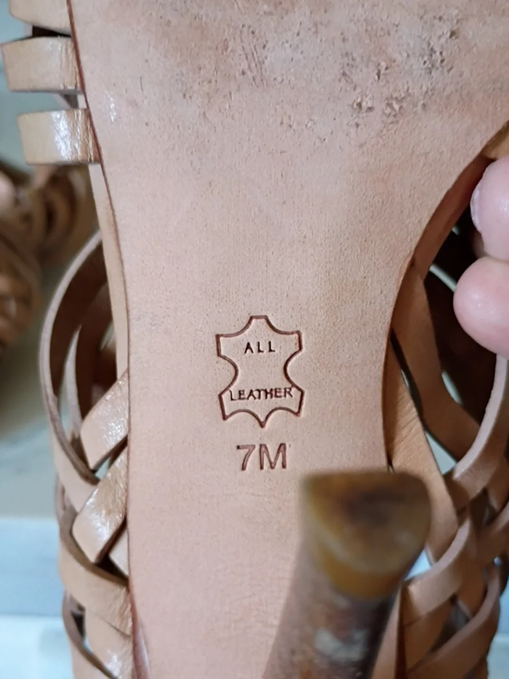Tory Burch Woven Tan Leather HEELS